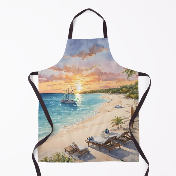 Item preview, Shoal Bay: Watercolor Sunset in Anguilla's Beauty designed and sold by LSVart.