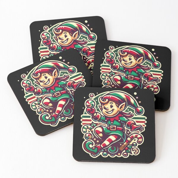 Item preview, Happy Christmas Elf Illustration designed and sold by LuminOrb.