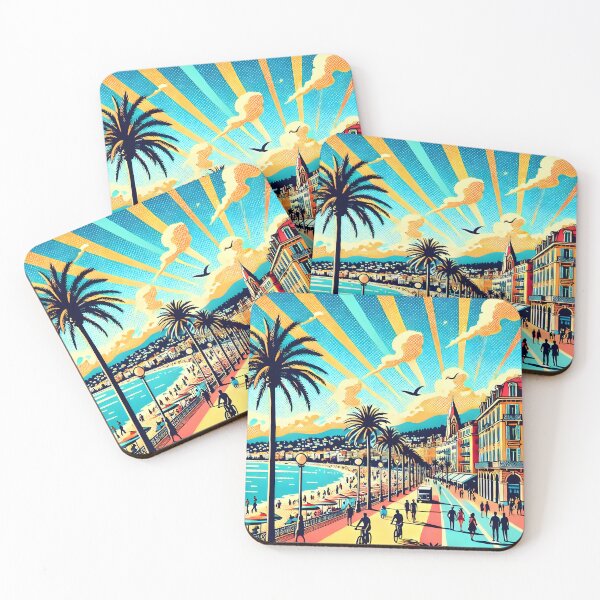 Item preview, Promenade des Anglais Splashed with Pop Art Energy designed and sold by unrealartwork.