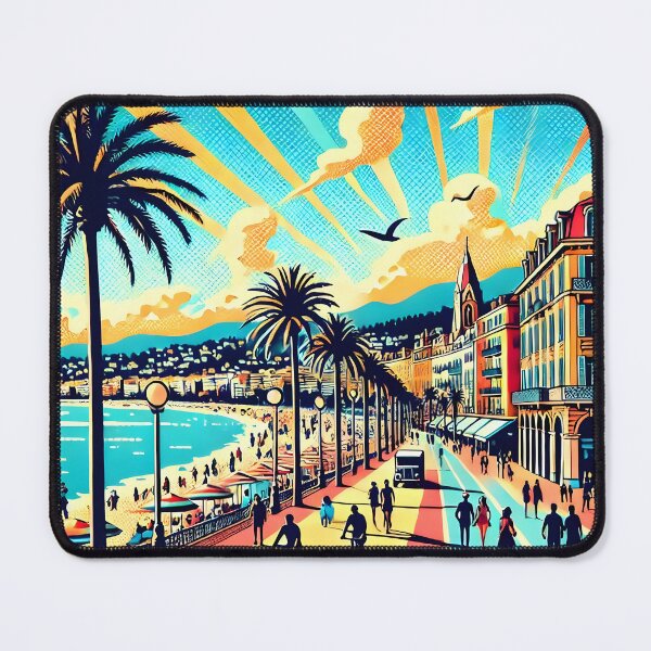 Item preview, Promenade des Anglais Splashed with Pop Art Energy designed and sold by unrealartwork.