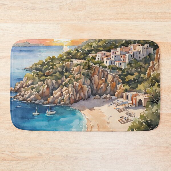 Item preview, Cala Luna: Watercolor Sunset, Sardinia's Coastal Splendor designed and sold by LSVart.
