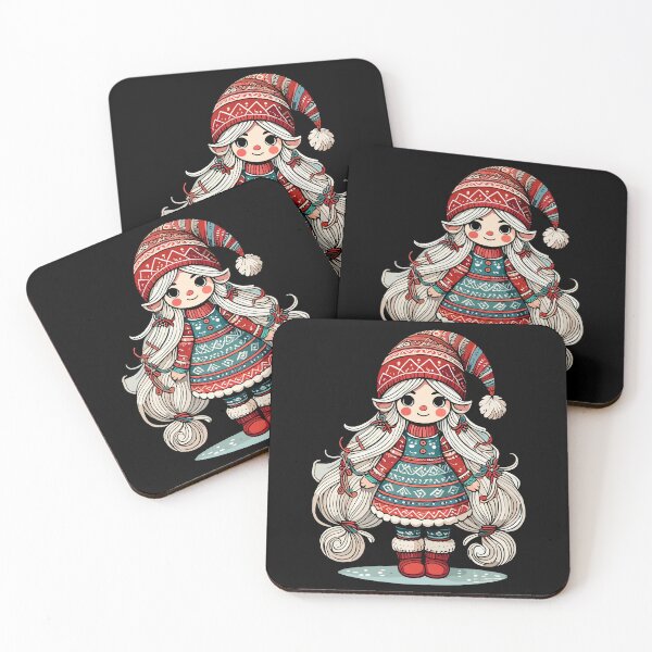 Item preview, Christmas Gnome Woman Festive Gnome Girl designed and sold by LuminOrb.
