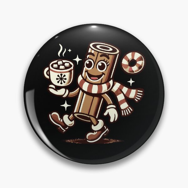 Item preview, Festive Hot Chocolate Cinnamon Cartoon Design designed and sold by LuminOrb.
