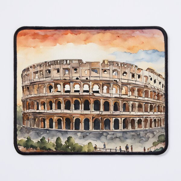Item preview, Colosseum at Sunset: Watercolor Beauty in Rome designed and sold by LSVart.
