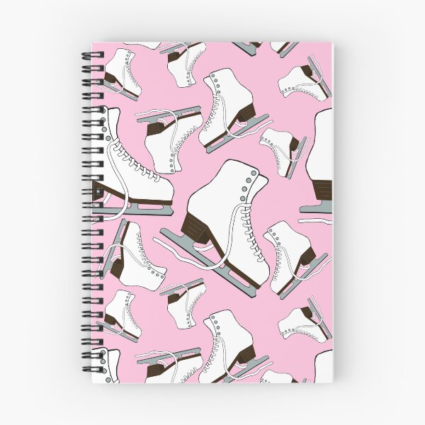 Item preview, White Figure Skates on Pastel Pink Background designed and sold by Purposely Designed.