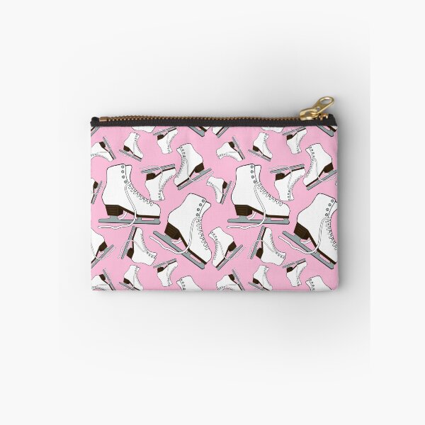 Item preview, White Figure Skates on Pastel Pink Background designed and sold by PD-Skating.