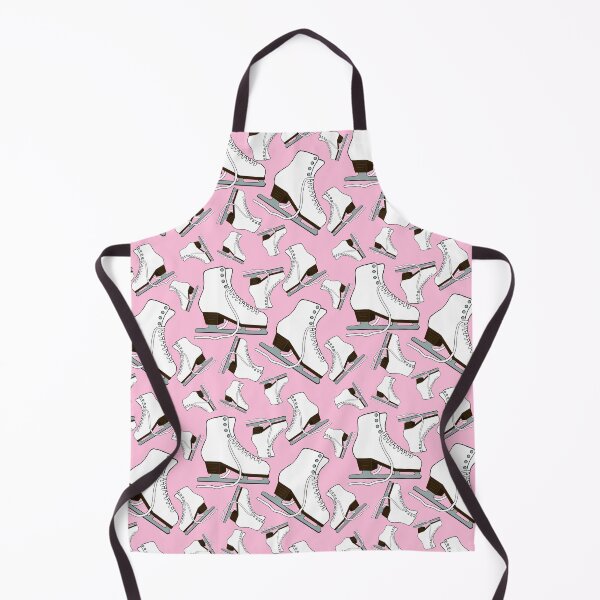 Item preview, White Figure Skates on Pastel Pink Background designed and sold by Purposely Designed.