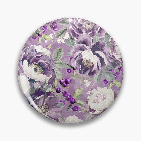 Item preview, Vintage Mystic Nostalgic Purple Roses Peonies Garden  Nightgarden designed and sold by UtArt.