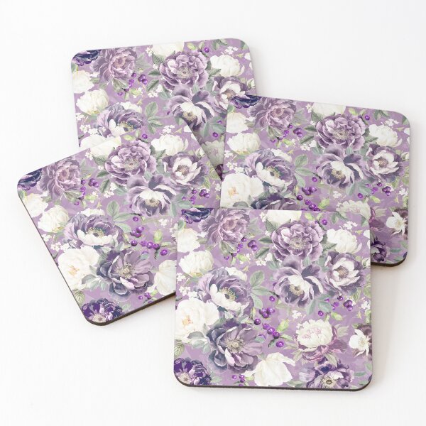Item preview, Vintage Mystic Nostalgic Purple Roses Peonies Garden  Nightgarden designed and sold by UtArt.