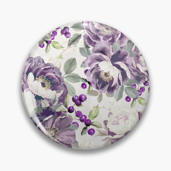 Item preview, Vintage Mystic Nostalgic Purple Roses Peonies Garden  Nightgarden designed and sold by UtArt.