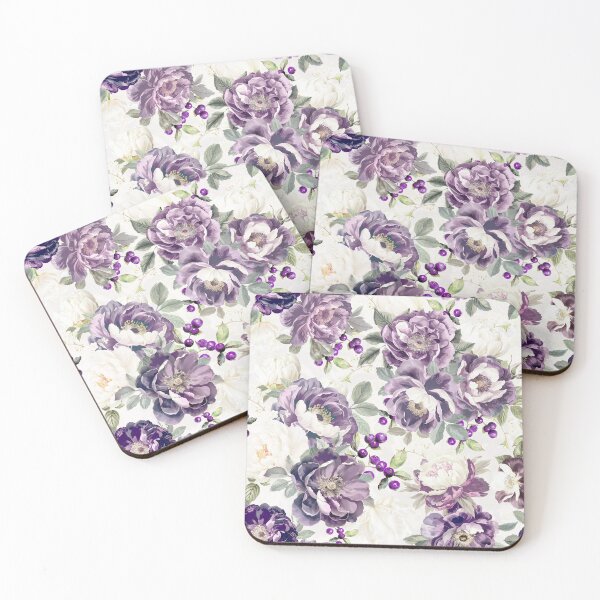 Item preview, Vintage Mystic Nostalgic Purple Roses Peonies Garden  Nightgarden designed and sold by UtArt.