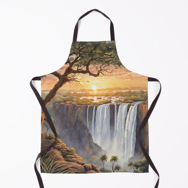 Item preview, Victoria Falls: Watercolor Sunset in Zambia-Zimbabwe designed and sold by LSVart.