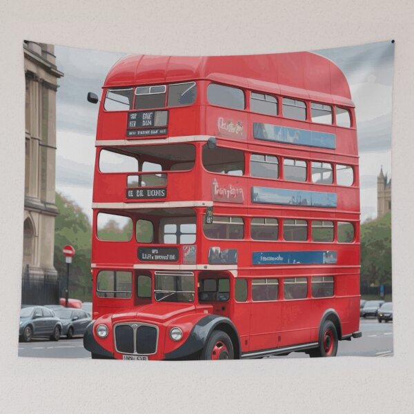 Item preview, London Funny Double Decker Bus designed and sold by GhumGham.