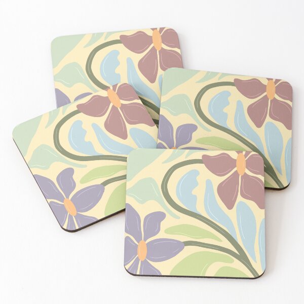 Item preview, Abstract floral harmony cheerful daisies designed and sold by FadedFlorals.