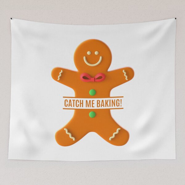 Item preview, Catch Me Baking A Joyful Gingerbread Tale In Red Green And Brown designed and sold by SplashTastic.