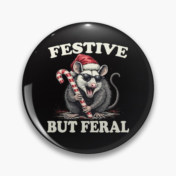 Item preview, Santa Possum Christmas Candy Cane Festive But Feral designed and sold by AxelBrook.