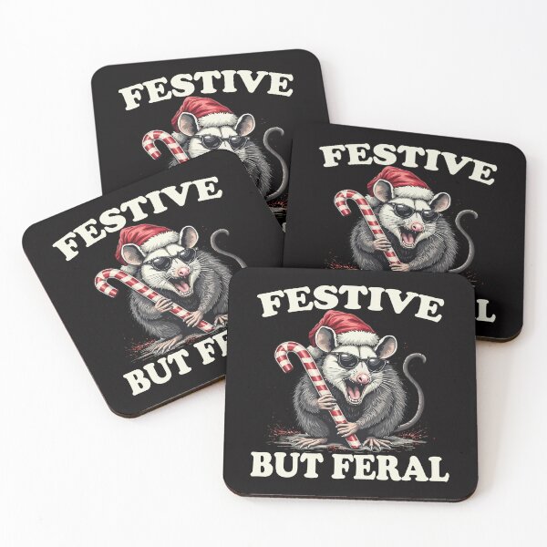 Item preview, Santa Possum Christmas Candy Cane Festive But Feral designed and sold by AxelBrook.