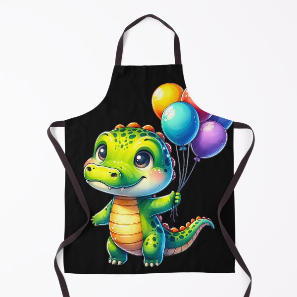 Item preview, Cute Aligator With Party Balloons designed and sold by AwesomeBeyondLimits.