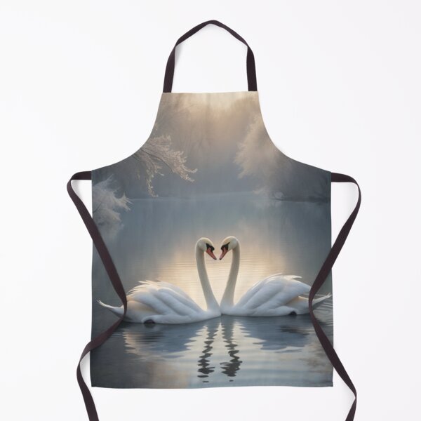 Item preview, 002 Beautiful Swans in a Misty Lake Design designed and sold by Alexis Art Collection.