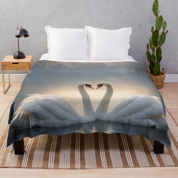 Item preview, 002 Beautiful Swans in a Misty Lake Design designed and sold by Alexis Art Collection.