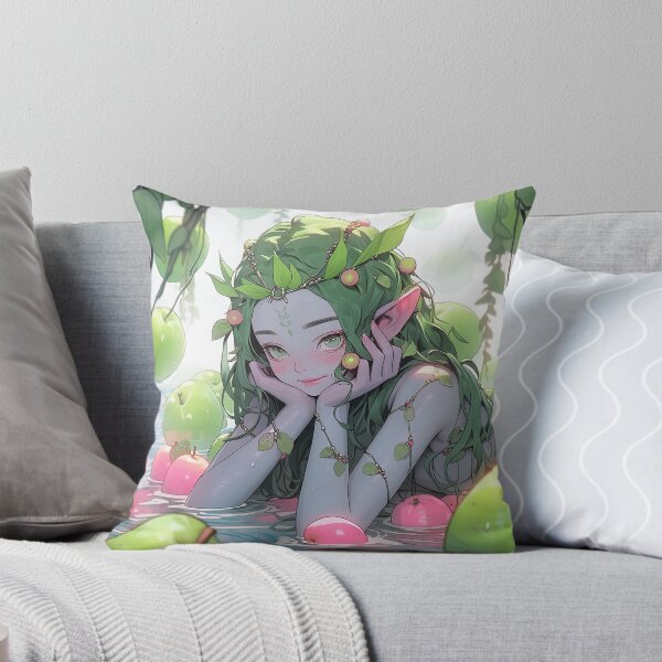 Item preview, Green Apple Fantasy Anime Girl designed and sold by bubblegoth.