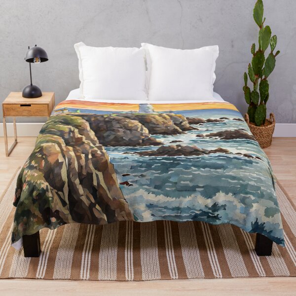 Item preview, Lands End: Watercolor Sunset, UK's Coastal Beauty designed and sold by LSVart.