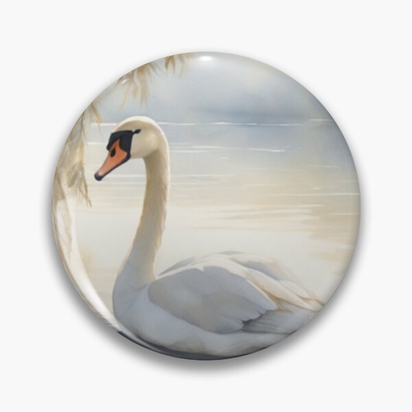 Item preview, 003 Beautiful Swans in a Misty Lake Design designed and sold by Alexis Art Collection.