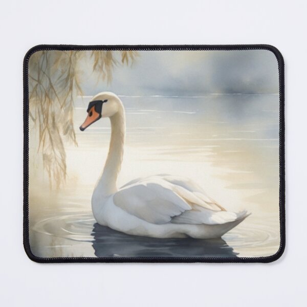 Item preview, 003 Beautiful Swans in a Misty Lake Design designed and sold by Alexis Art Collection.