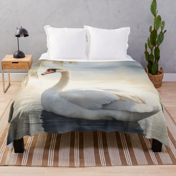 Item preview, 003 Beautiful Swans in a Misty Lake Design designed and sold by Alexis Art Collection.
