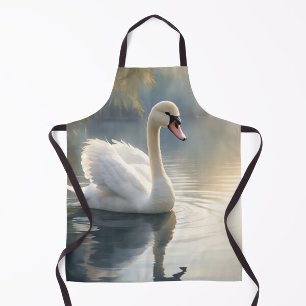Item preview, 004 Beautiful Swans in a Misty Lake Design designed and sold by Alexis Art Collection.