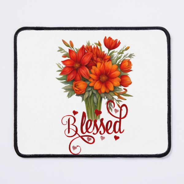 Item preview, Christian Inspired Floral Image Blessed designed and sold by Our Bible Journey.