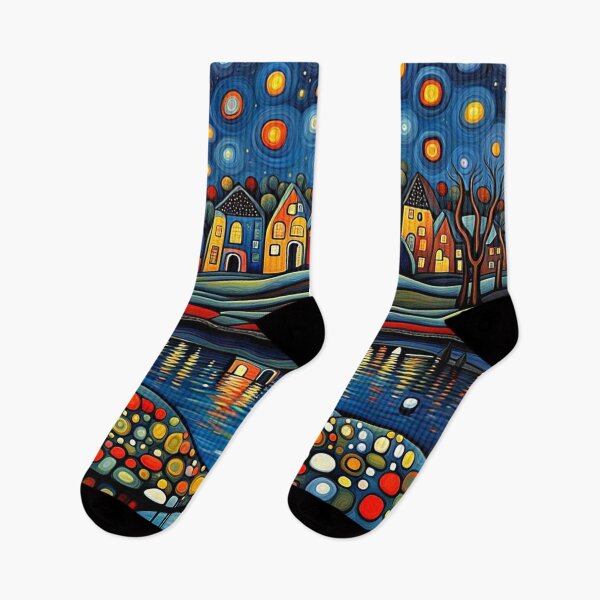 Item preview, Winter night by lake 9 designed and sold by George Hutton Hunter.