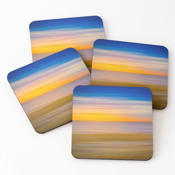 Item preview, Sunrise SPECTRUM the vibrant horizontal streaks of color create a calming seascape with a serene horizon designed and sold by EyezWatchin.