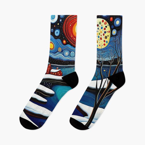 Item preview, Winter night by lake 10 designed and sold by George Hutton Hunter.