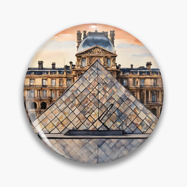 Artikelvorschau, Louvre bei Sonnenuntergang: Aquarellschönheit von Paris entworfen und verkauft von LSVart.