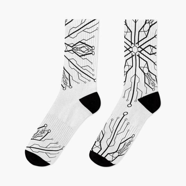 Item preview, Futuristic, minimalist circuit diagram SNOWFLAKE 2 designed and sold by I-RDesign.