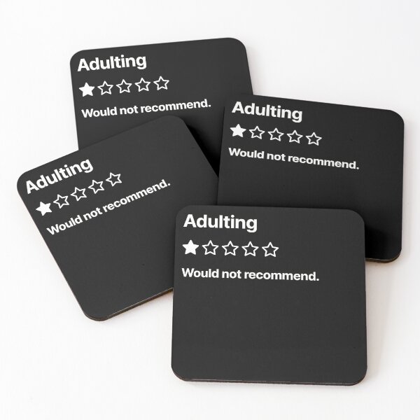 Item preview, Adulting: 1 star, would not recommend. designed and sold by BigOceanDesigns.