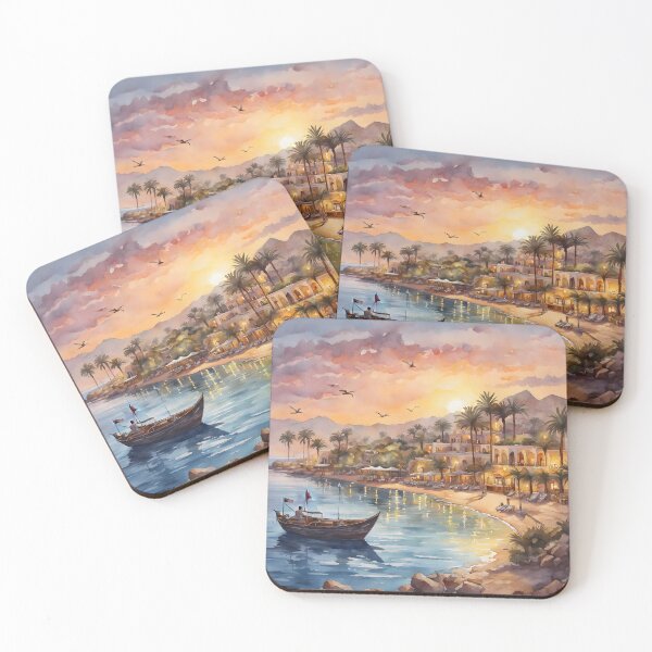 Item preview, Sharm El Sheikh: Watercolor Sunset in Egypt designed and sold by LSVart.