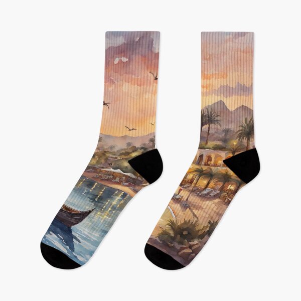Item preview, Sharm El Sheikh: Watercolor Sunset in Egypt designed and sold by LSVart.