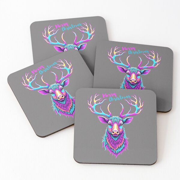 Item preview, Reindeer's Christmas: A heartwarming image of a happy Santa's reindeer, spreading joy and cheer for the Christmas festive time. designed and sold by Camel & Quirk.
