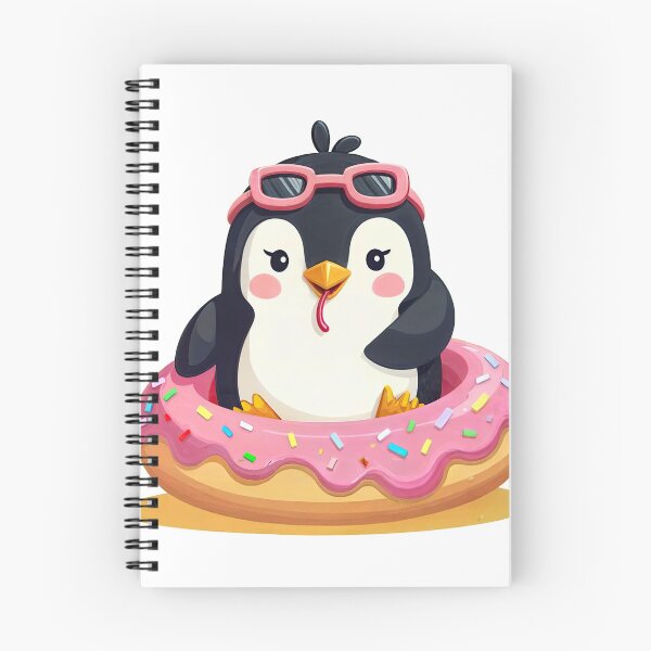 Item preview, T-Shirt Design Trending: PENGUIN ON A DONUT designed and sold by ForeverPrintsOK.