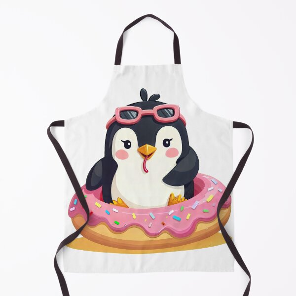 Item preview, T-Shirt Design Trending: PENGUIN ON A DONUT designed and sold by ForeverPrintsOK.