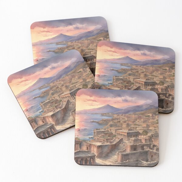 Item preview, Vibrant Pompeii: Ancient Sunset Canvas designed and sold by LSVart.