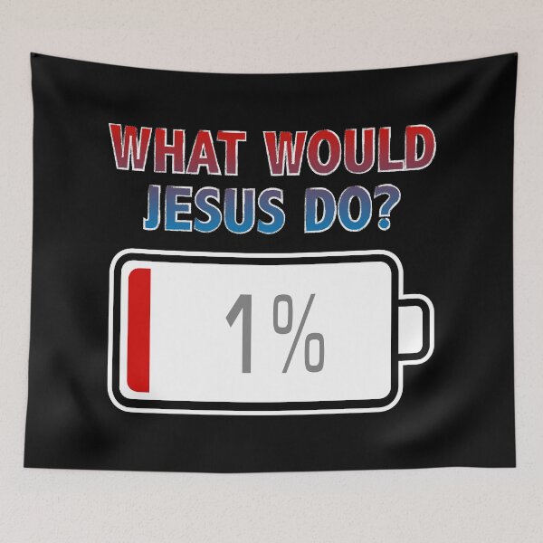 Item preview, What Would Jesus Do? with Battery at 1% designed and sold by Moodific.
