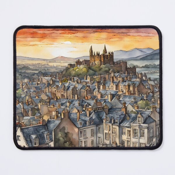 Item preview, Edinburgh Elegance: Castle at Sunset designed and sold by LSVart.