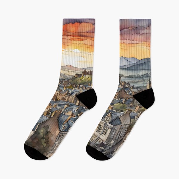 Item preview, Edinburgh Elegance: Castle at Sunset designed and sold by LSVart.