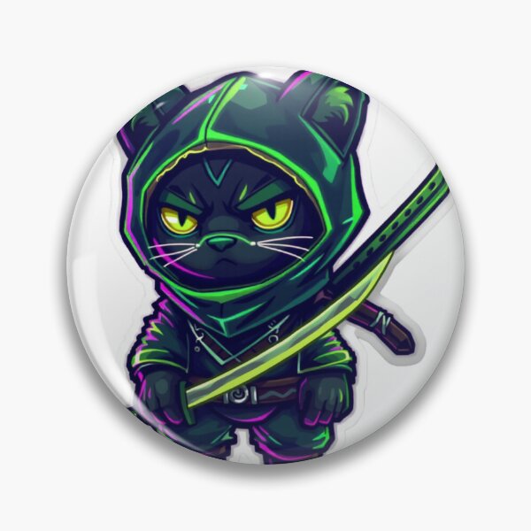 Item preview, Cyberpunk Cat Ninja designed and sold by DuodecimStudio.