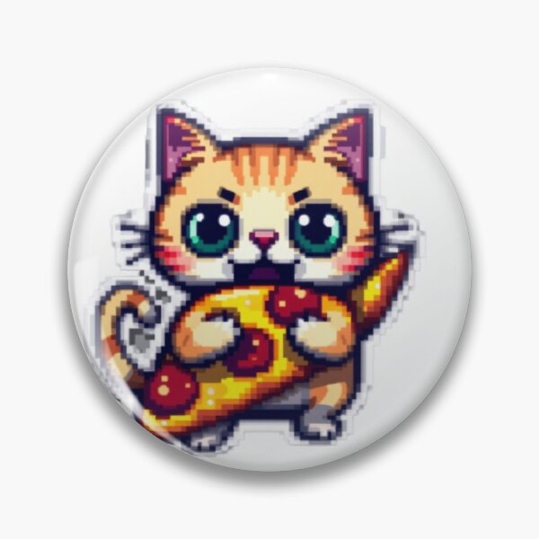 Item preview, Pixelated Pizza Cat designed and sold by DuodecimStudio.