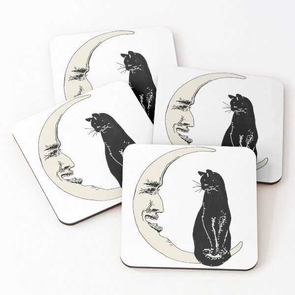 Item preview, cat & moon designed and sold by agninmann.