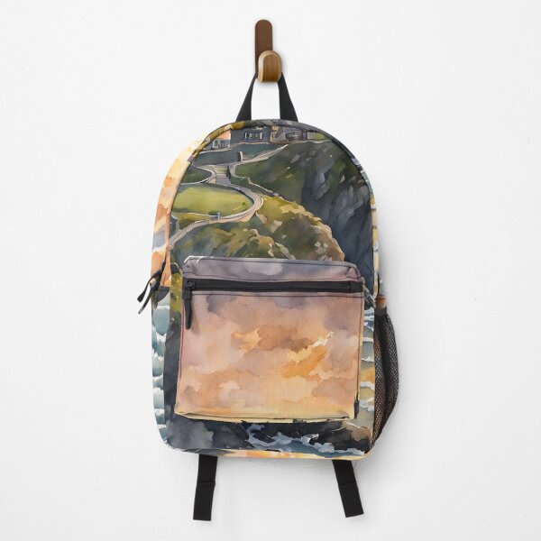 Item preview, Tintagel Castle: Watercolor Sunset in Historical Silhouete designed and sold by LSVart.